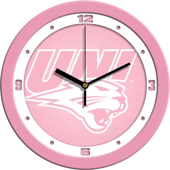Northern Iowa Wall Clock - Pink