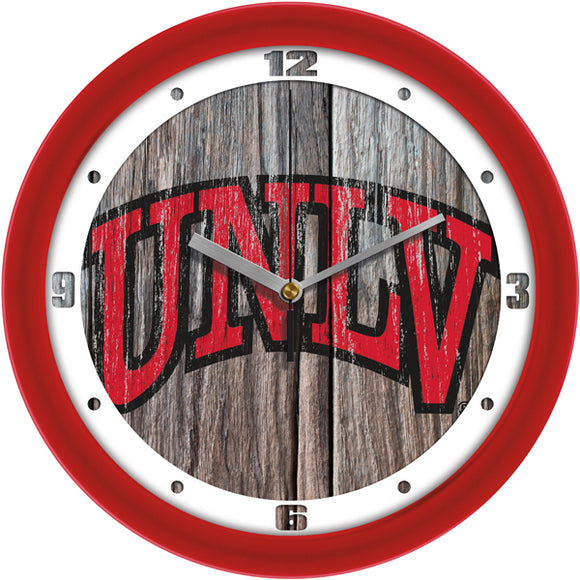 UNLV Rebels Wall Clock - Weathered Wood