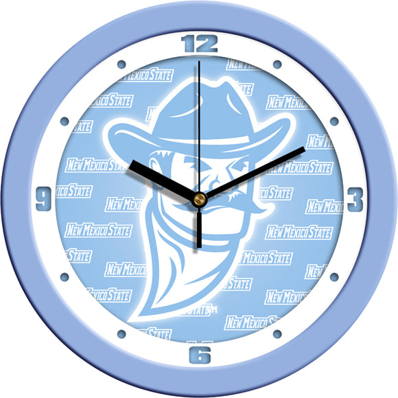 New Mexico State Wall Clock - Baby Blue