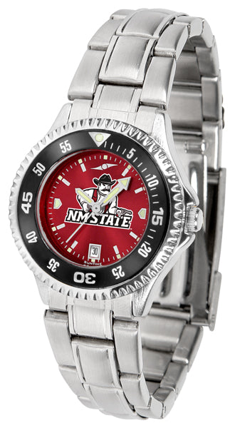 New Mexico State Competitor Steel Ladies Watch - AnoChrome - Color Bezel