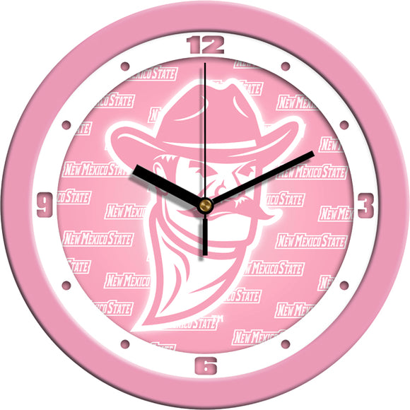 New Mexico State Wall Clock - Pink
