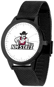 New Mexico State Statement Mesh Band Unisex Watch - Black