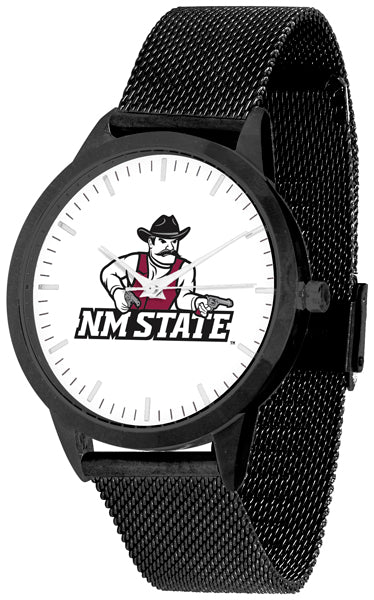 New Mexico State Statement Mesh Band Unisex Watch - Black