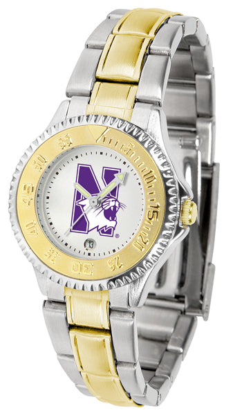 Northwestern Wildcats Competitor Two-Tone Ladies Watch