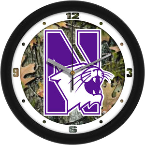 Northwestern Wildcats Wall Clock - Camo