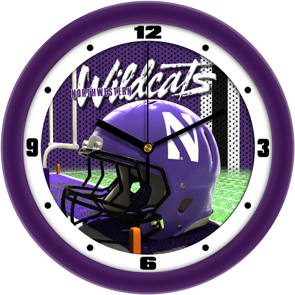 Northwestern Wildcats Wall Clock - Football Helmet
