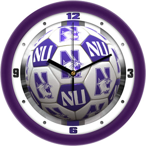 Northwestern Wildcats Wall Clock - Soccer