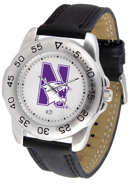 Northwestern Wildcats Sport Leather Men’s Watch