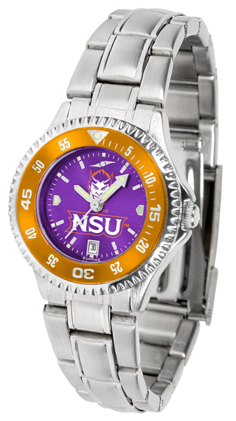Northwestern State Competitor Steel Ladies Watch - AnoChrome - Color Bezel