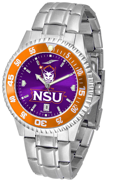 Northwestern State Competitor Steel Men’s Watch - AnoChrome- Color Bezel