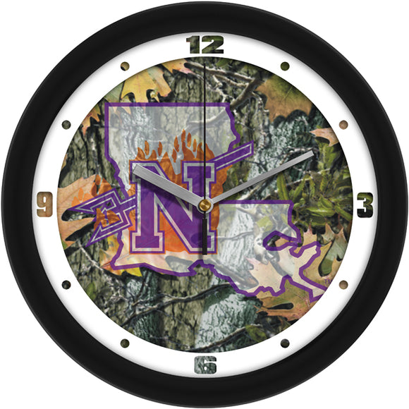 Northwestern State Wall Clock - Camo