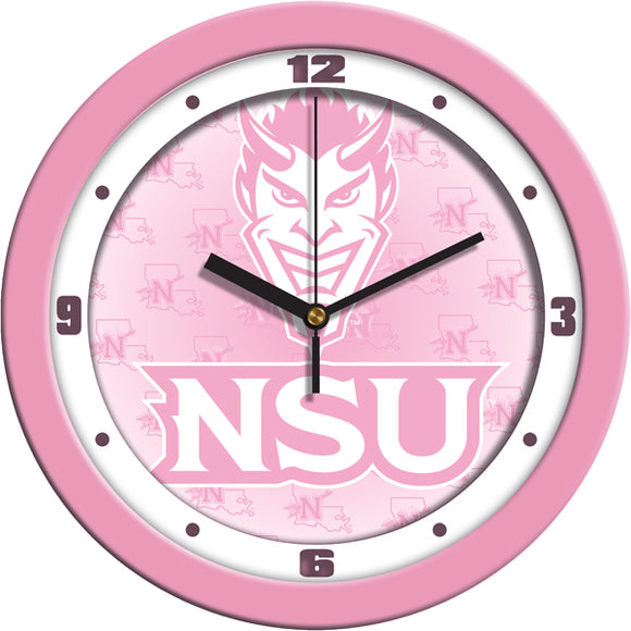 Northwestern State Wall Clock - Pink