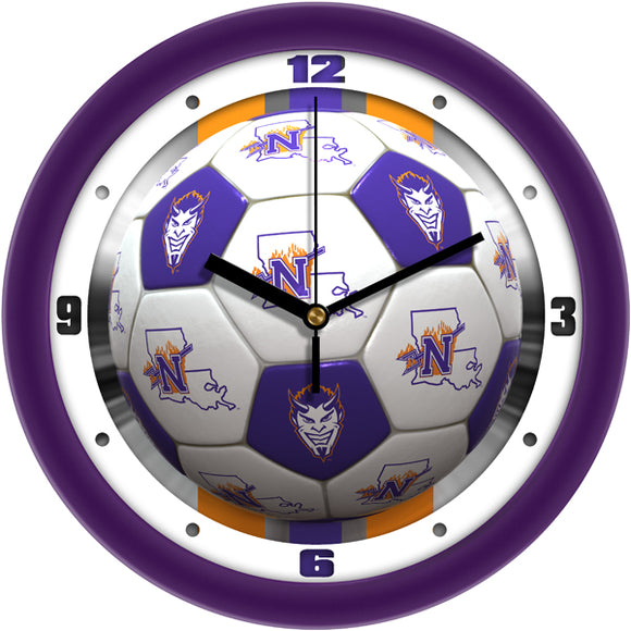 Northwestern State Wall Clock - Soccer