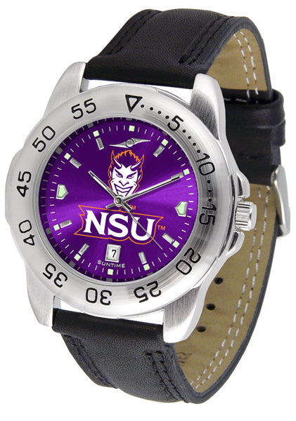 Northwestern State Sport Leather Men’s Watch - AnoChrome