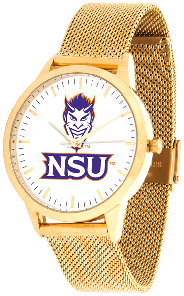 Northwestern State Statement Mesh Band Unisex Watch - Gold