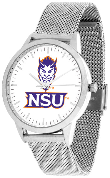 Northwestern State Statement Mesh Band Unisex Watch - Silver