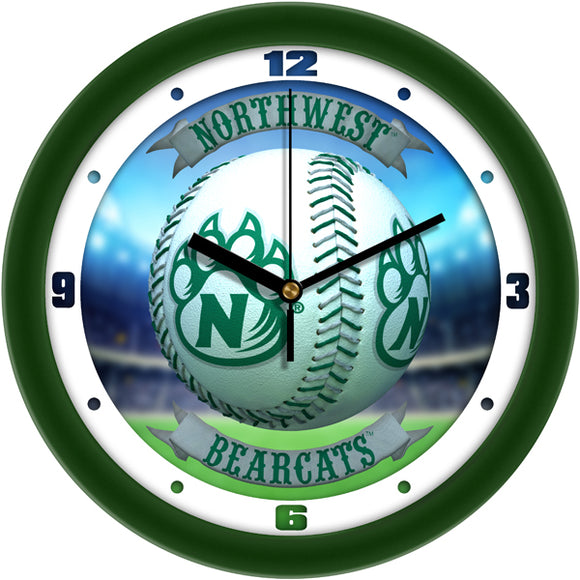 Northwest Missouri State Wall Clock - Baseball Home Run