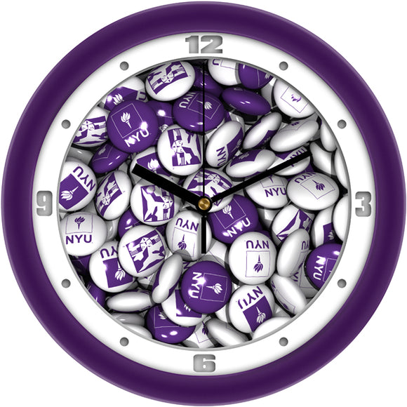 NYU Violets Wall Clock - Candy