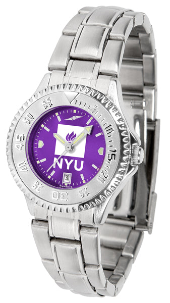 NYU Violets Competitor Steel Ladies Watch - AnoChrome