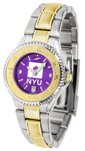 NYU Violets Competitor Two-Tone Ladies Watch - AnoChrome