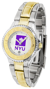 NYU Violets Competitor Two-Tone Ladies Watch