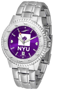 NYU Violets Competitor Steel Men’s Watch - AnoChrome