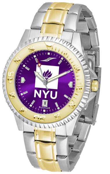 NYU Violets Competitor Two-Tone Men’s Watch - AnoChrome