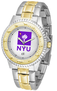 NYU Violets Competitor Two-Tone Men’s Watch