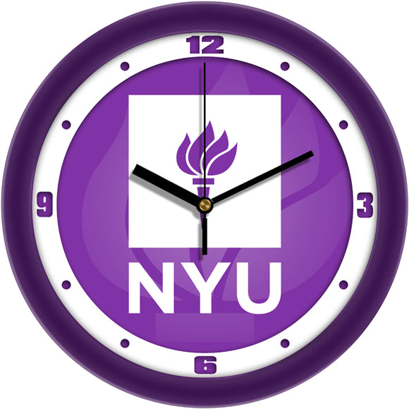 NYU Violets Wall Clock - Dimension