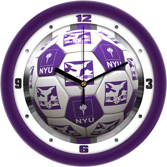 NYU Violets Wall Clock - Soccer