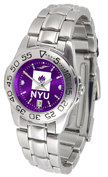 NYU Violets Sport Steel Ladies Watch - AnoChrome