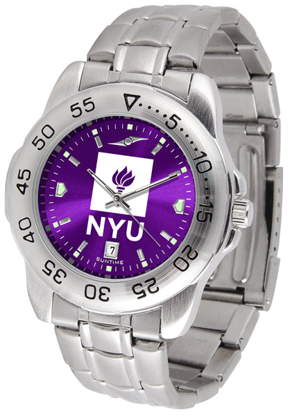 NYU Violets Sport Steel Men’s Watch - AnoChrome