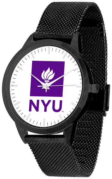 NYU Violets Statement Mesh Band Unisex Watch - Black