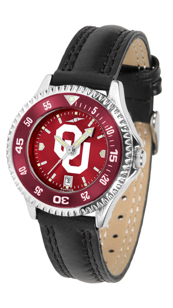 Oklahoma Sooners Competitor Ladies Watch - AnoChrome - Color Bezel
