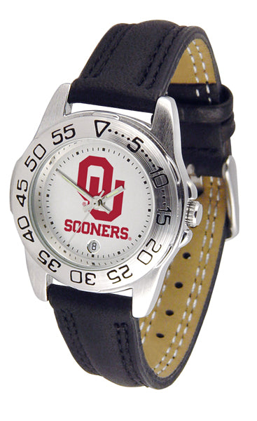 Oklahoma Sooners Sport Leather Ladies Watch
