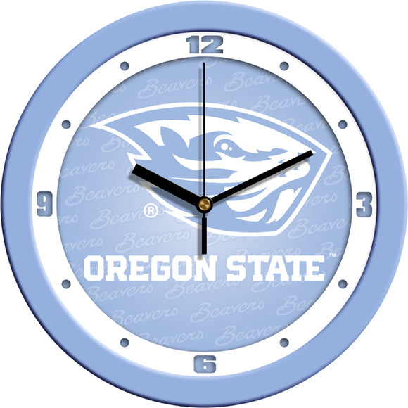 Oregon State Wall Clock - Baby Blue