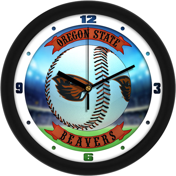 Oregon State Wall Clock - Baseball Home Run