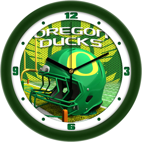 Oregon Ducks Wall Clock - Football Helmet
