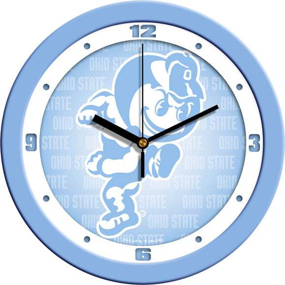 Ohio State Wall Clock - Baby Blue