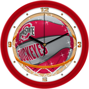 Ohio State Wall Clock - Basketball Slam Dunk