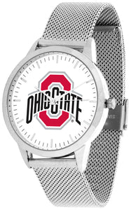 Ohio State Statement Mesh Band Unisex Watch - Silver