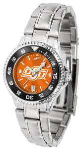 Oklahoma State Competitor Steel Ladies Watch - AnoChrome - Color Bezel