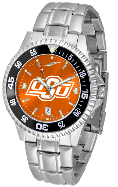 Oklahoma State Competitor Steel Men’s Watch - AnoChrome- Color Bezel