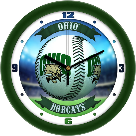 Ohio University Wall Clock - Baseball Home Run