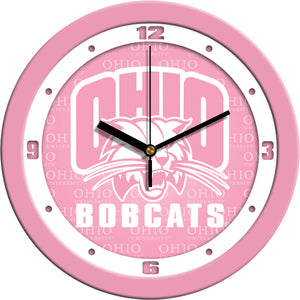 Ohio University Wall Clock - Pink