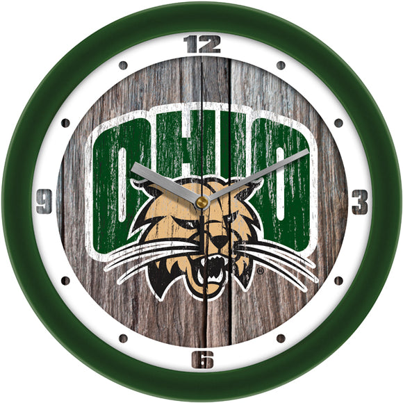 Ohio University Wall Clock - Weathered Wood