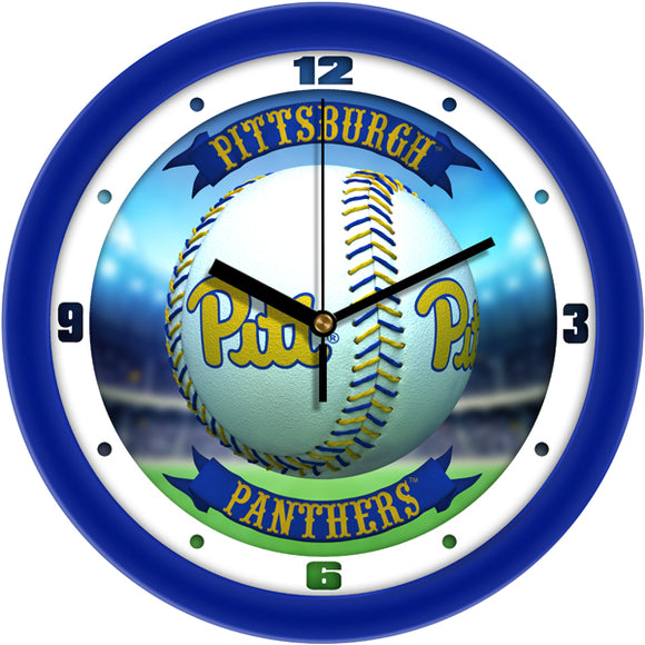 Pittsburgh Panthers Wall Clock - Baseball Home Run