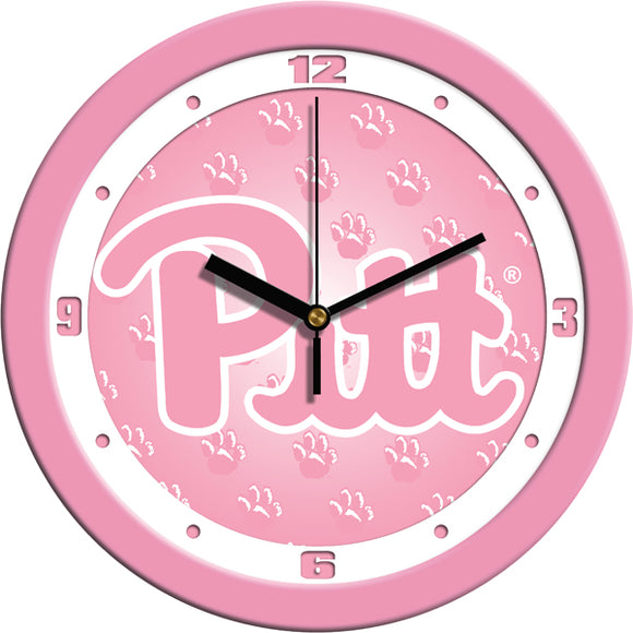 Pittsburgh Panthers Wall Clock - Pink