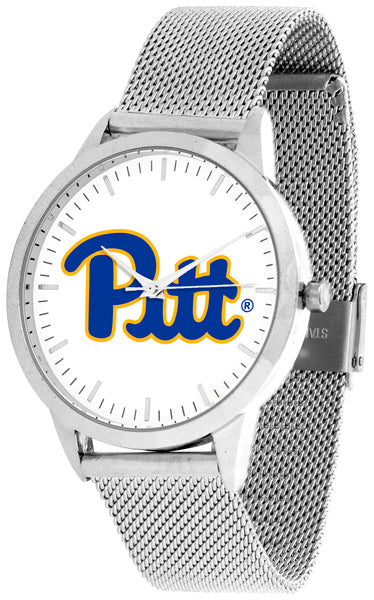 Pittsburgh Panthers Statement Mesh Band Unisex Watch - Silver