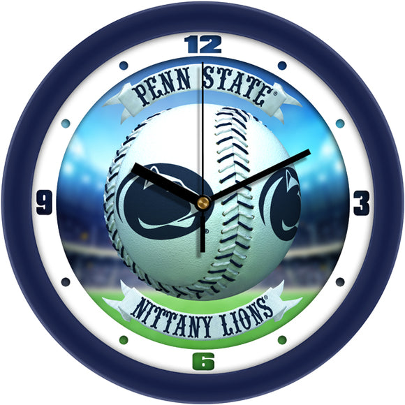 Penn State Wall Clock - Baseball Home Run